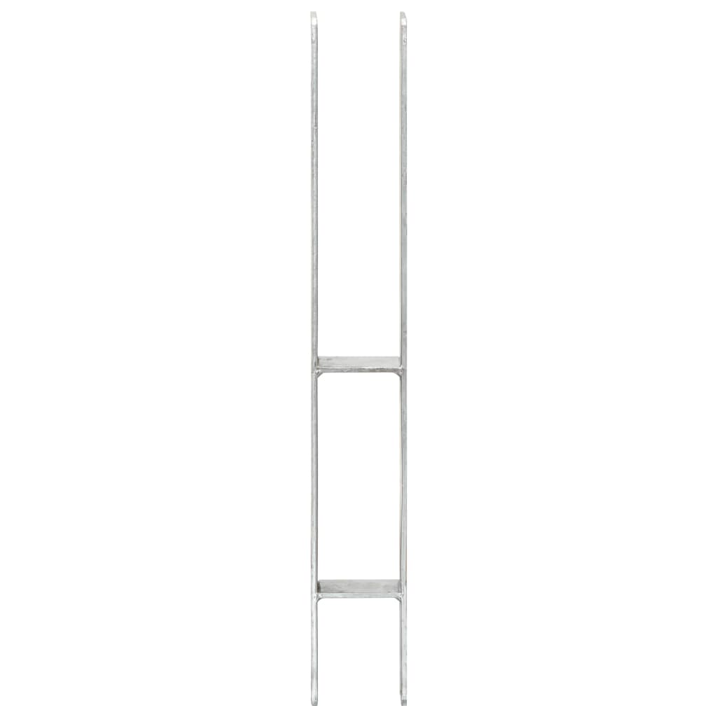 vidaXL Pfostenträger 6 Stk. Silbern 7×6×60 cm Verzinkter Stahl