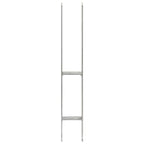 vidaXL Pfostenträger 2 Stk. Silbern 8×6×60 cm Verzinkter Stahl