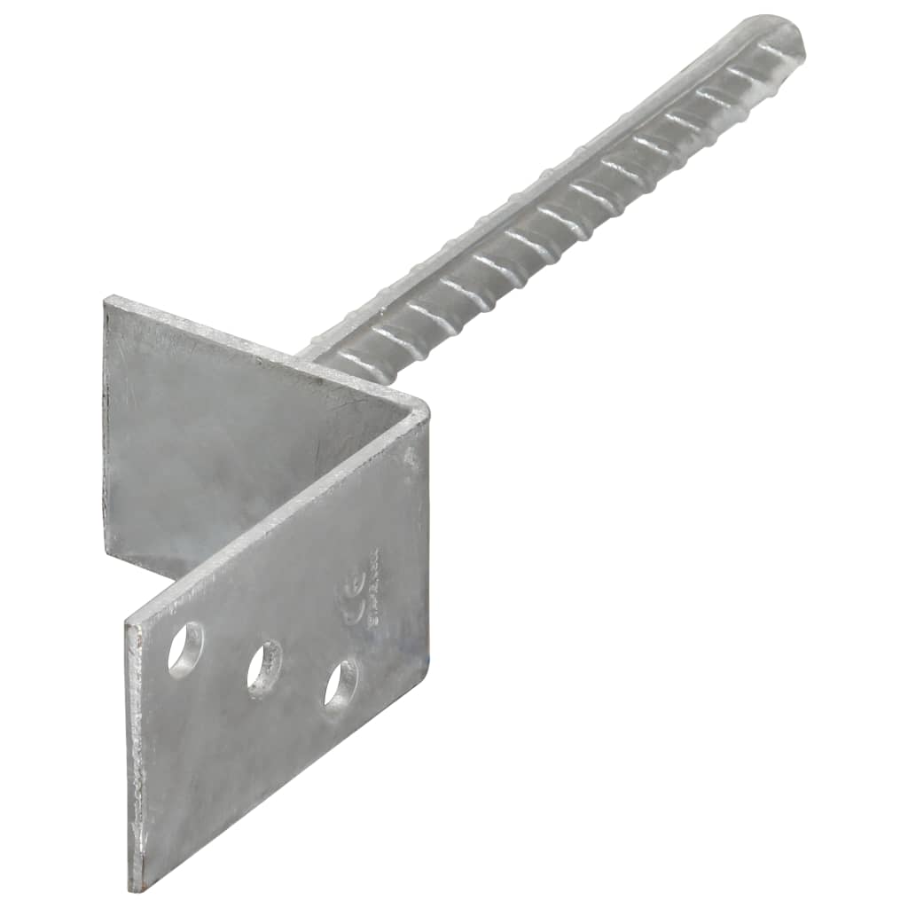 vidaXL Zaunanker 12 Stück Silber 8x6x30 cm Verzinkter Stahl