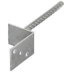 vidaXL Zaunanker 12 Stück Silber 8x6x30 cm Verzinkter Stahl