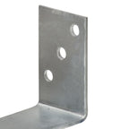 vidaXL Zaunanker 12 Stück Silber 8x6x30 cm Verzinkter Stahl