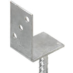 vidaXL Zaunanker 12 Stück Silber 8x6x30 cm Verzinkter Stahl
