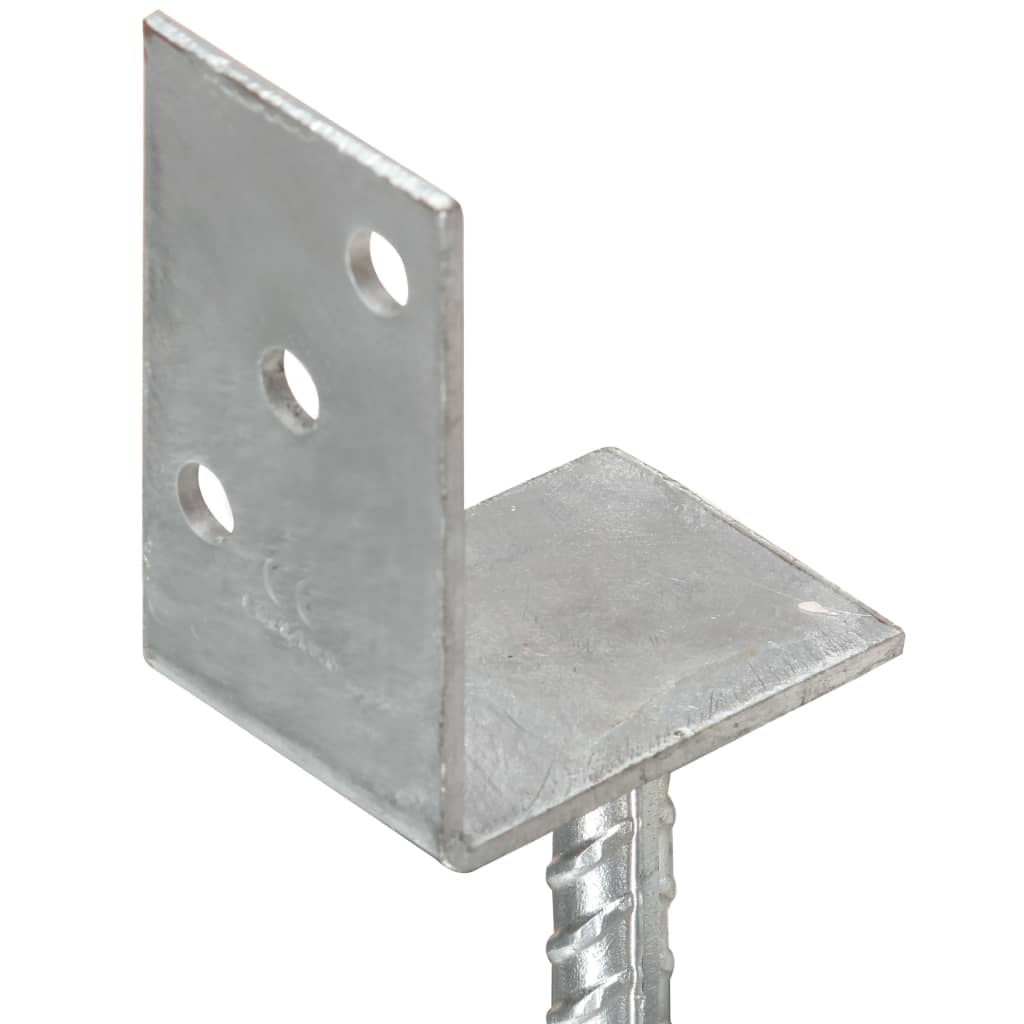 vidaXL Zaunanker 12 Stück Silber 8x6x30 cm Verzinkter Stahl