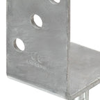 vidaXL Zaunanker 12 Stück Silber 8x6x30 cm Verzinkter Stahl