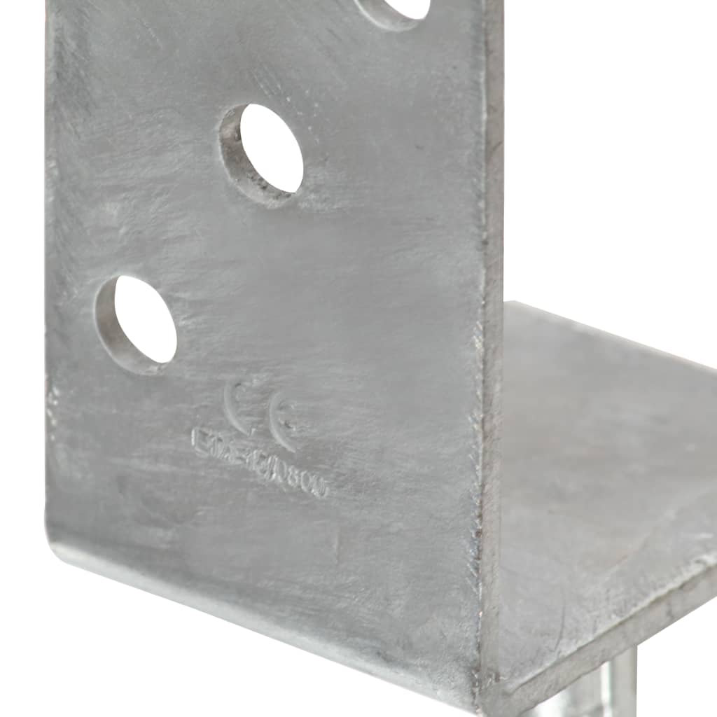 vidaXL Zaunanker 12 Stück Silber 8x6x30 cm Verzinkter Stahl