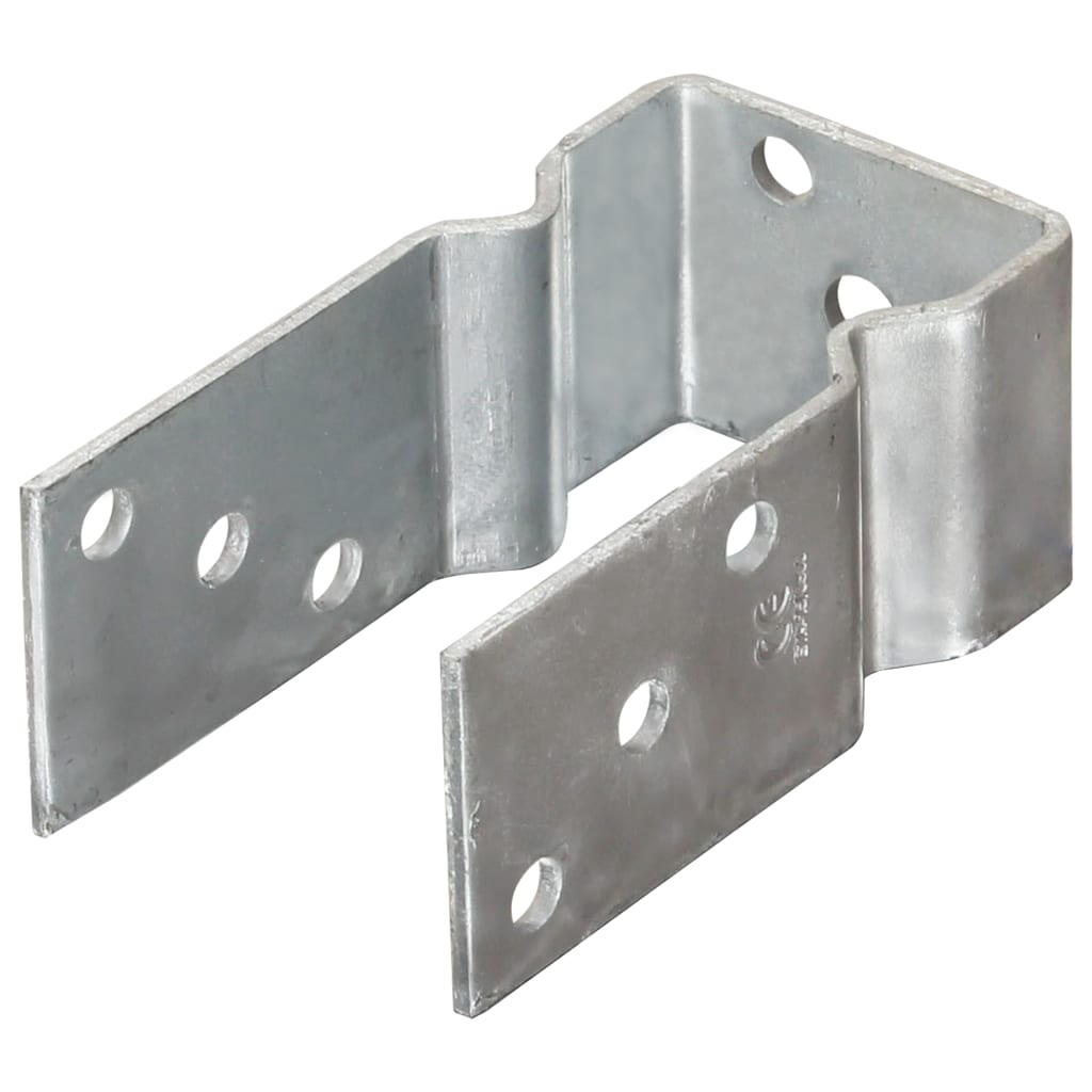 vidaXL Pfostenträger 12 Stk. Silbern 7×6×15 cm Verzinkter Stahl