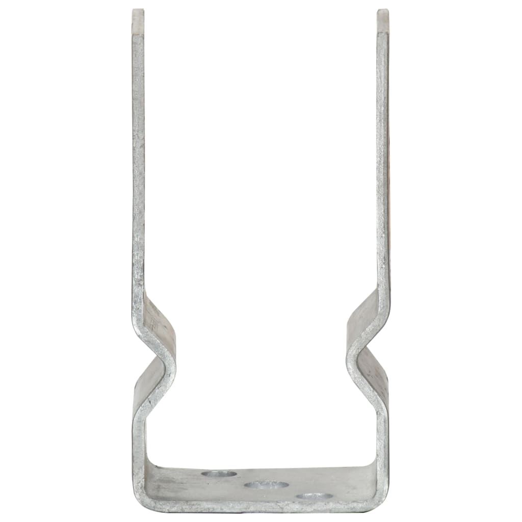 vidaXL Pfostenträger 12 Stk. Silbern 7×6×15 cm Verzinkter Stahl