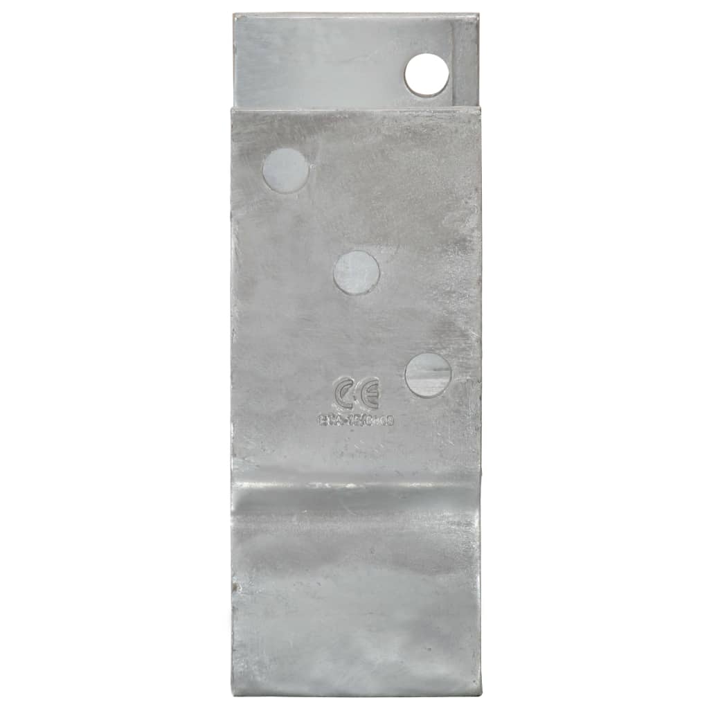 vidaXL Pfostenträger 12 Stk. Silbern 7×6×15 cm Verzinkter Stahl