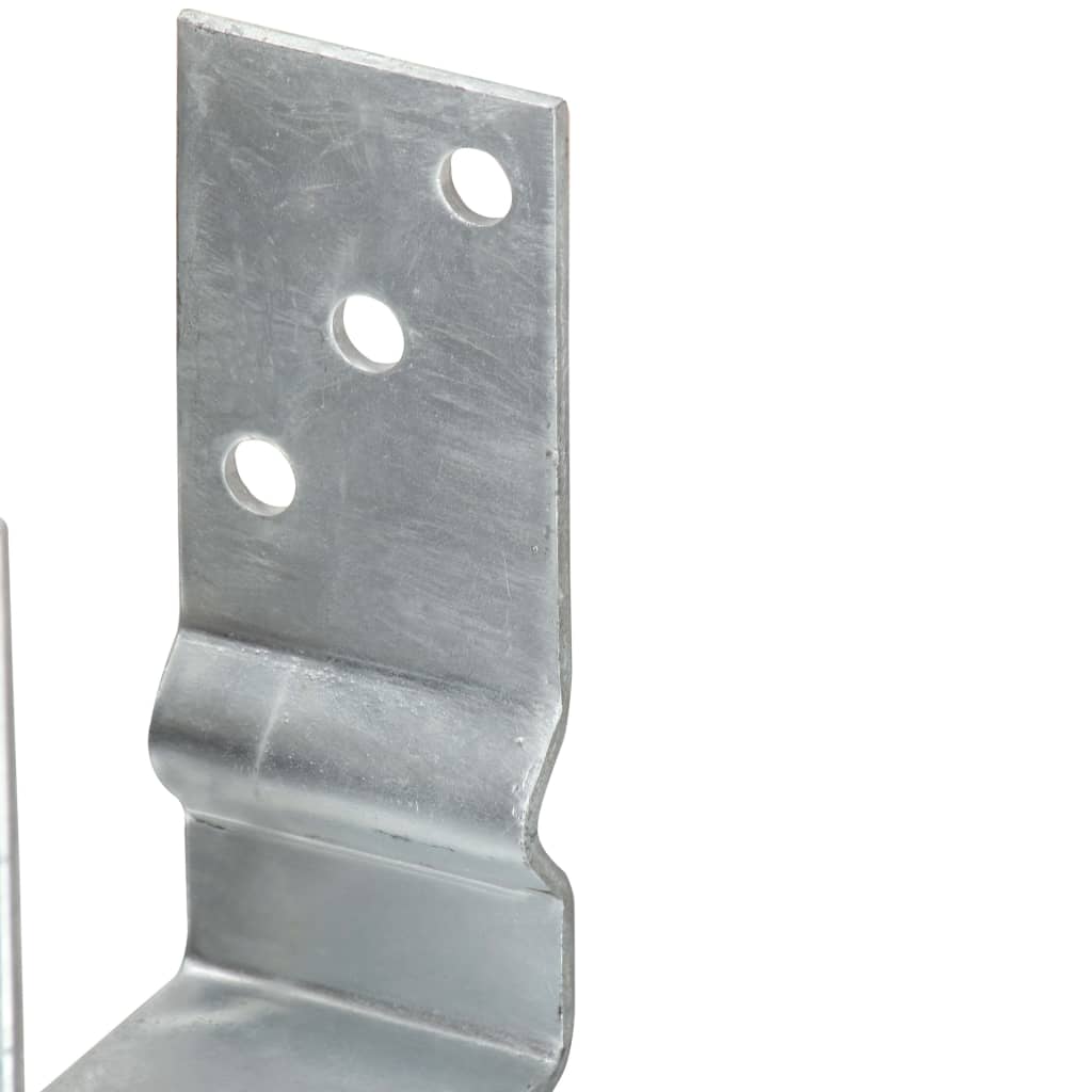 vidaXL Pfostenträger 12 Stk. Silbern 7×6×15 cm Verzinkter Stahl