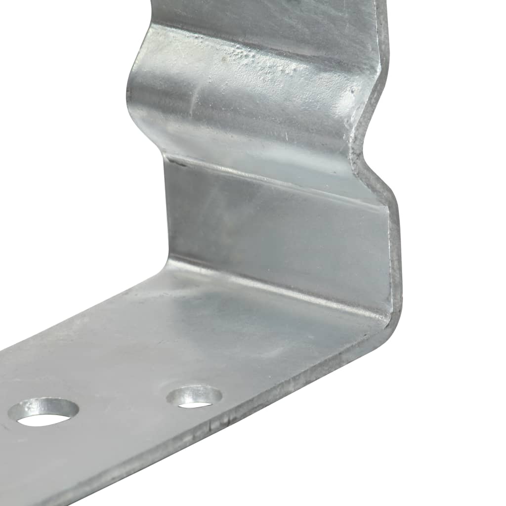 vidaXL Pfostenträger 12 Stk. Silbern 7×6×15 cm Verzinkter Stahl