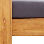 vidaXL 4-tlg. Garten-Lounge-Set mit Kissen Grau Massivholz Akazie