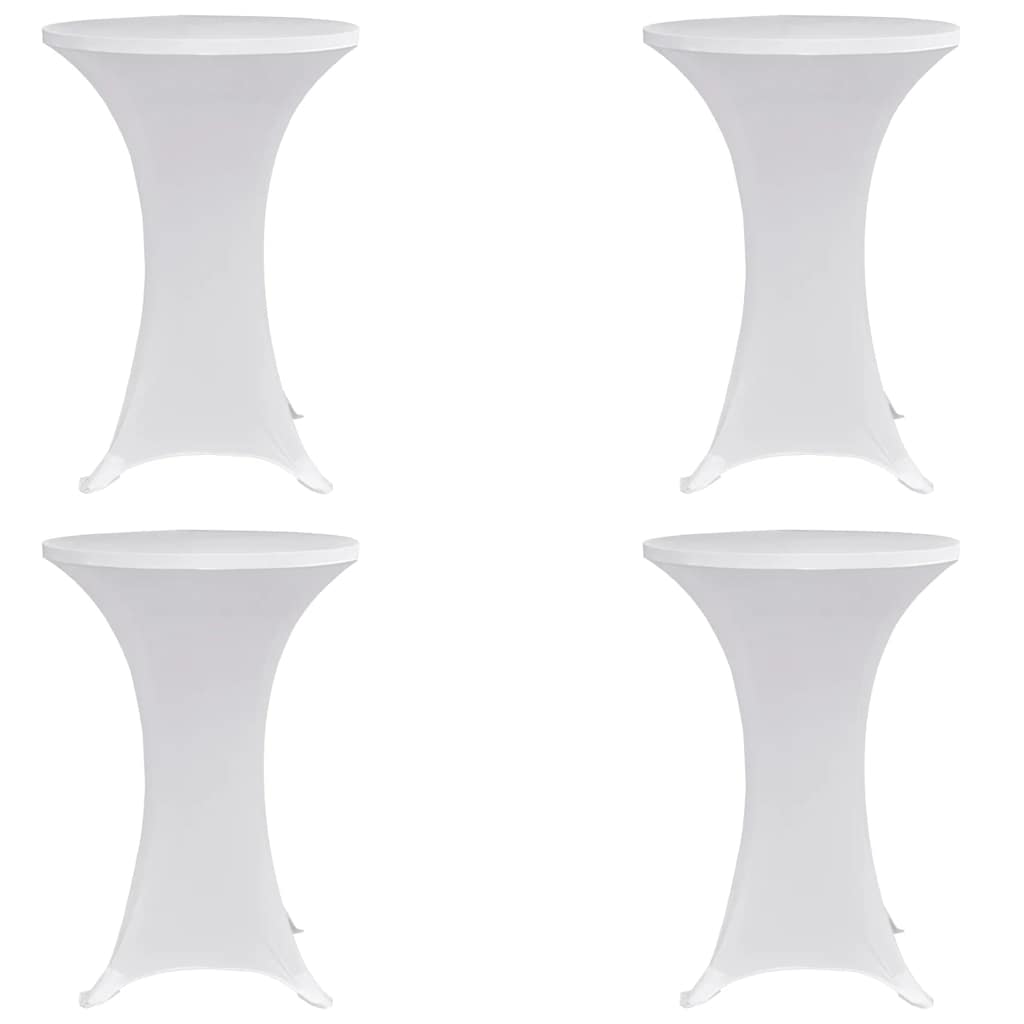 vidaXL Stehtischhussen 4 Stk. Ø 60 cm Weiß Stretch