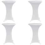 vidaXL Stehtischhussen 4 Stk. Ø 60 cm Weiß Stretch