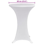 vidaXL Stehtischhussen 4 Stk. Ø 60 cm Weiß Stretch