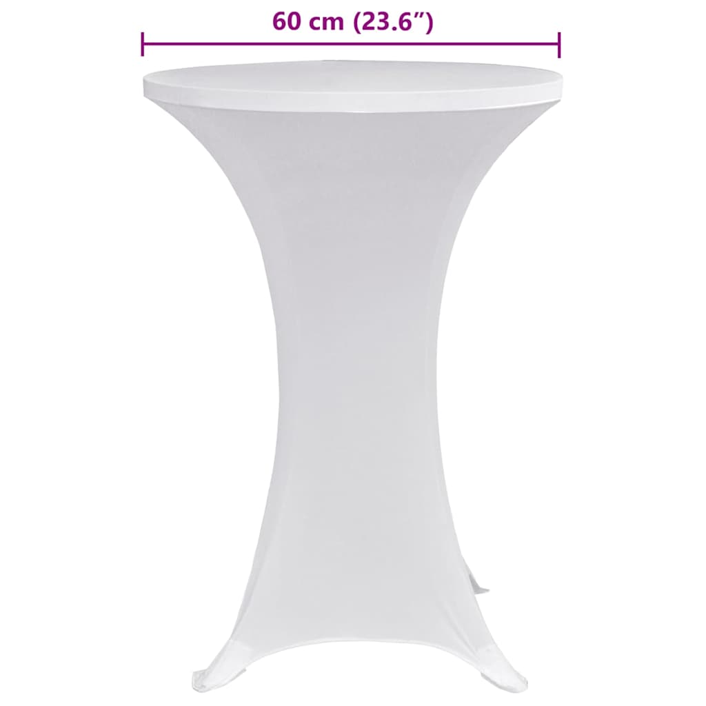 vidaXL Stehtischhussen 4 Stk. Ø 60 cm Weiß Stretch