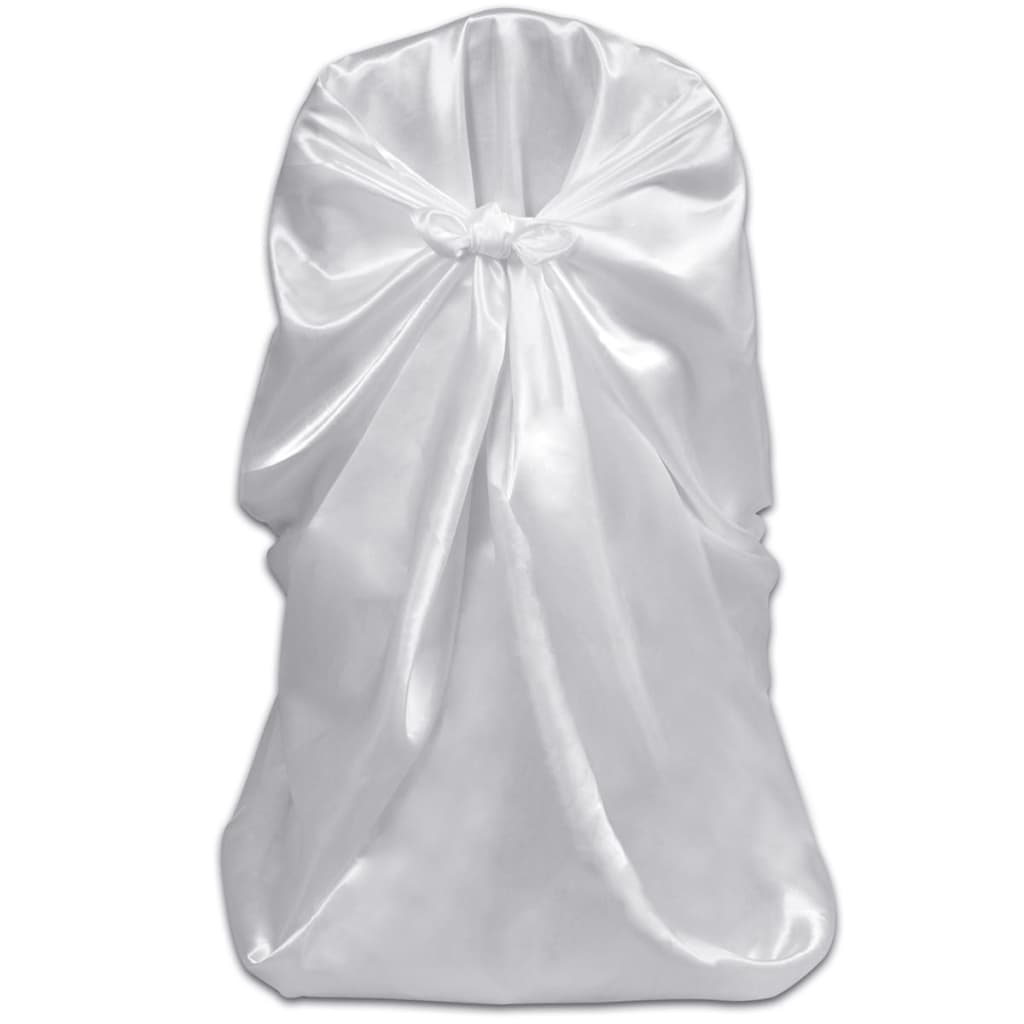 vidaXL Stuhlhussen für Hochzeit Bankett 12 Stk. Weiß