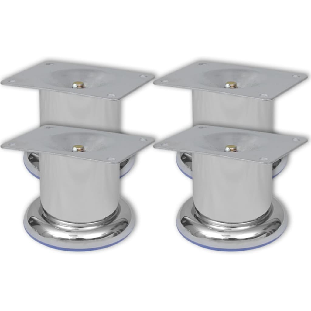 vidaXL Runde Sofabeine 8 Stk. Chrom 60 mm