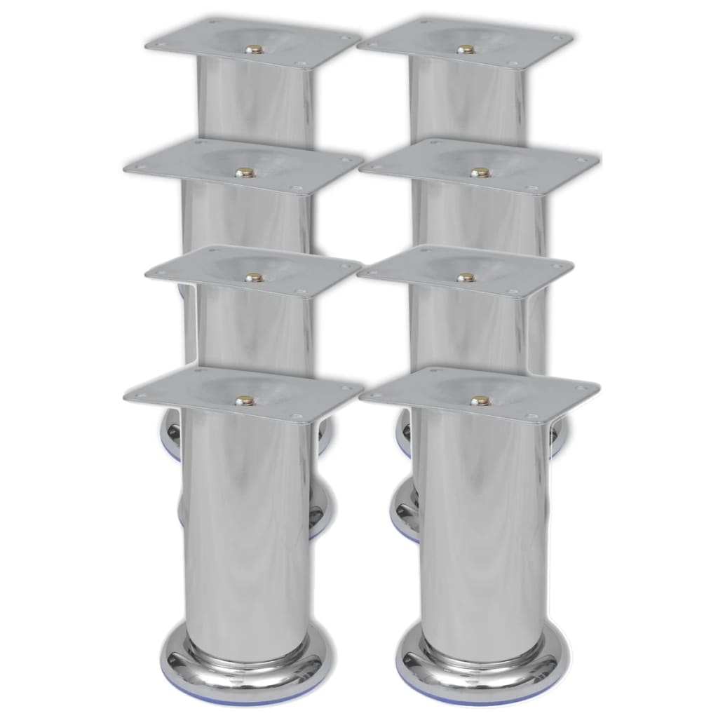 vidaXL Runde Sofabeine 8 Stk. Chrom 60 mm