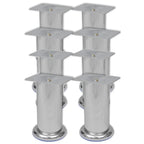 vidaXL Runde Sofabeine 8 Stk. Chrom 60 mm