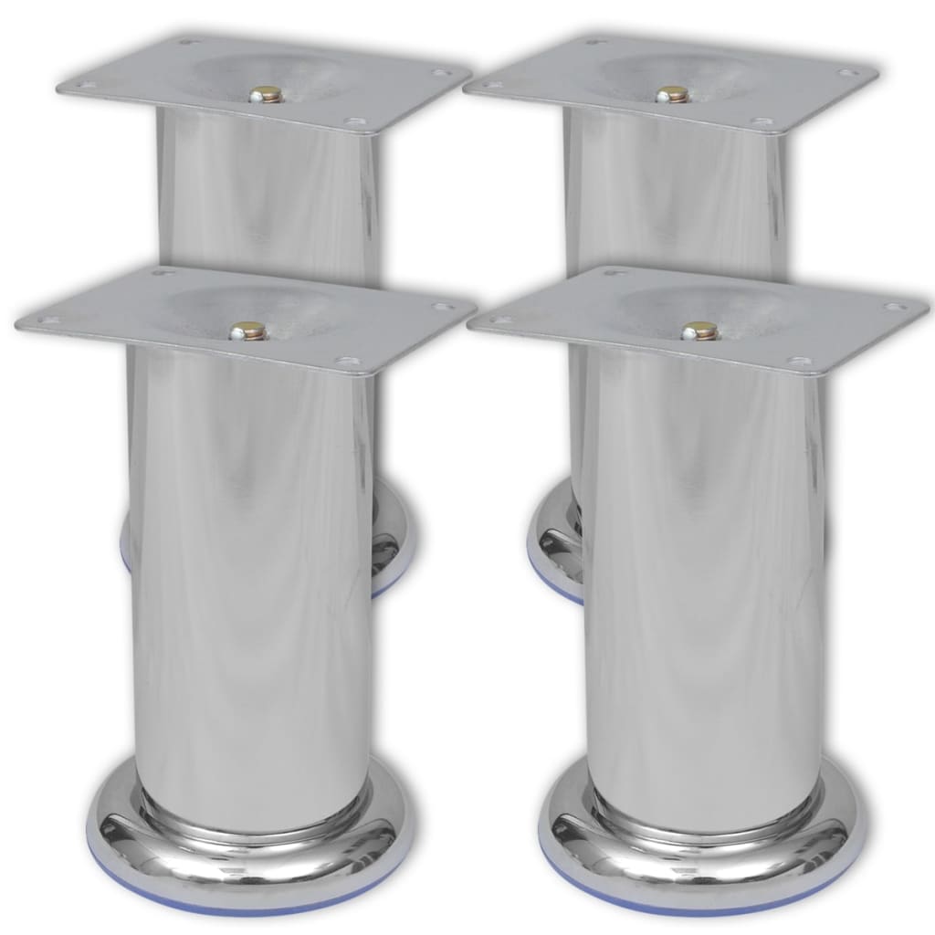vidaXL Runde Sofabeine 8 Stk. Chrom 60 mm