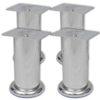 vidaXL Runde Sofabeine 8 Stk. Chrom 60 mm