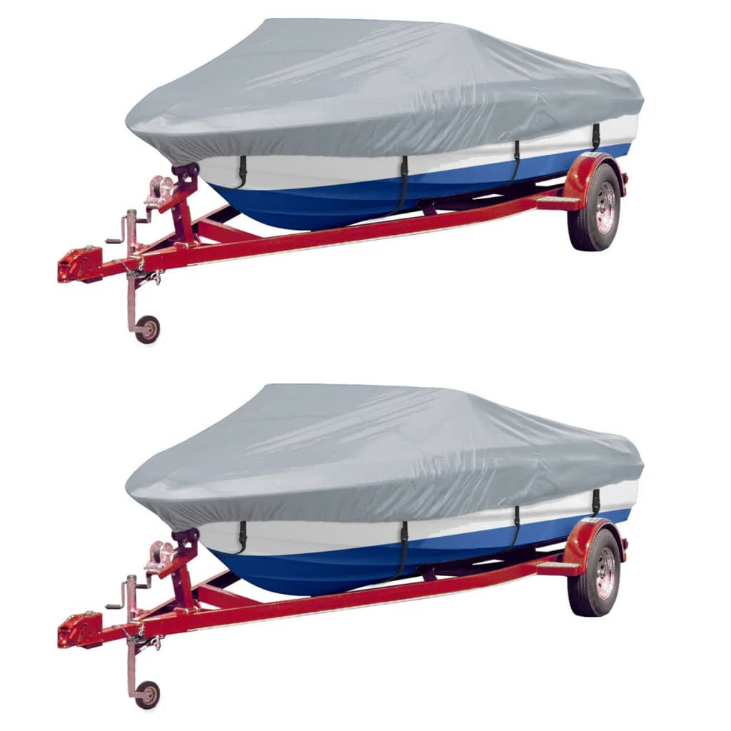 vidaXL Bootspersenninge 2 Stk. Grau Länge 488-564 cm Breite 239 cm