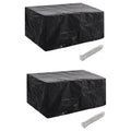 vidaXL Gartenmöbel-Abdeckungen 2 Stk. 8 Ösen 180x140 cm