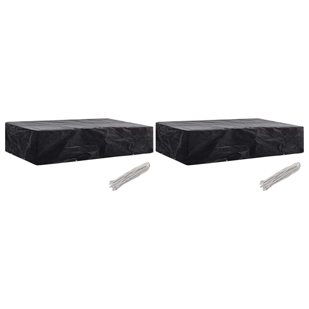 vidaXL Gartenliege-Abdeckungen 2 Stk. 8 Ösen 218x77x55 cm
