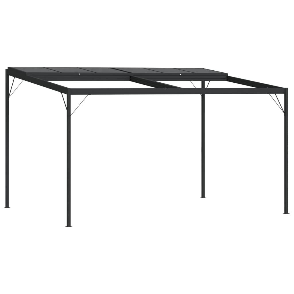 vidaXL Pavillon mit Dach Anthrazit 4x3x2,5 m Aluminium und Stahl