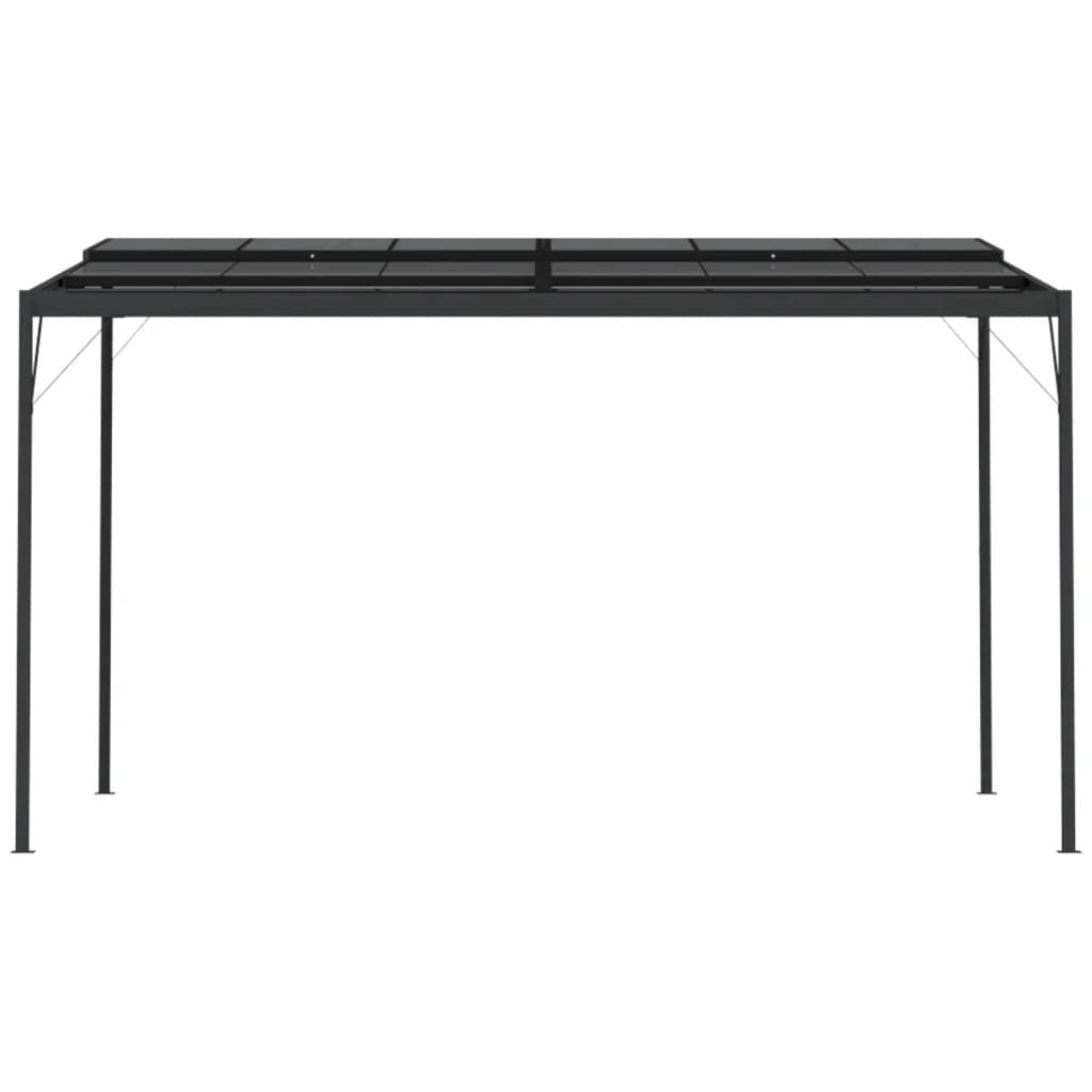 vidaXL Pavillon mit Dach Anthrazit 4x3x2,5 m Aluminium und Stahl