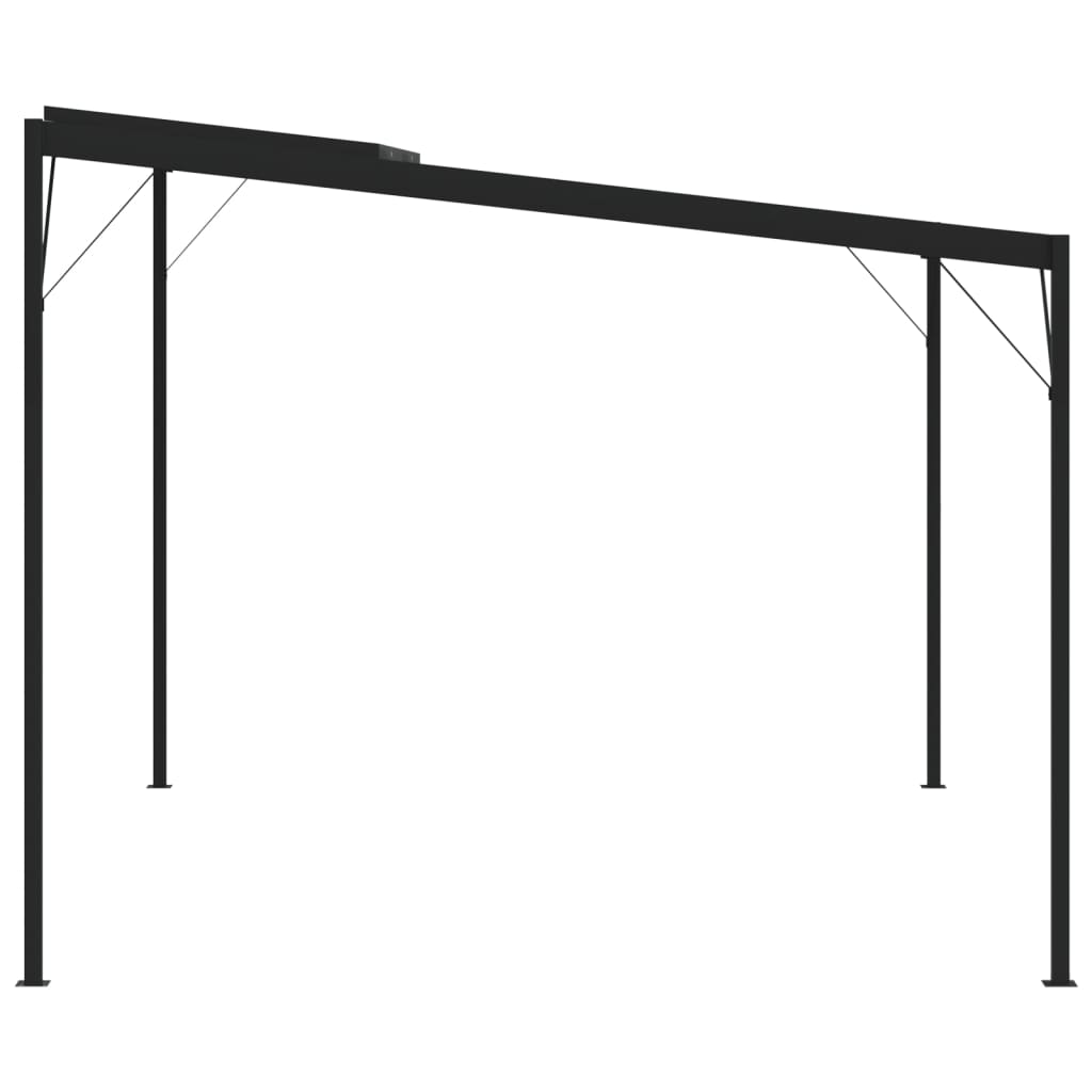 vidaXL Pavillon mit Dach Anthrazit 4x3x2,5 m Aluminium und Stahl