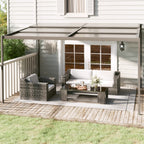 vidaXL Pavillon mit Dach Anthrazit 4x3x2,5 m Aluminium und Stahl