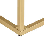 vidaXL Konsolentisch Golden 90 × 30 × 75 cm Massivholz Mango