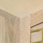 vidaXL Konsolentisch Golden 90 × 30 × 75 cm Massivholz Mango