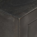 vidaXL Nachttisch Schwarz und Golden 40 x 30 x 50 cm Mango Massivholz