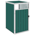 vidaXL Mülltonnenbox Grün 72×81×121 cm Stahl