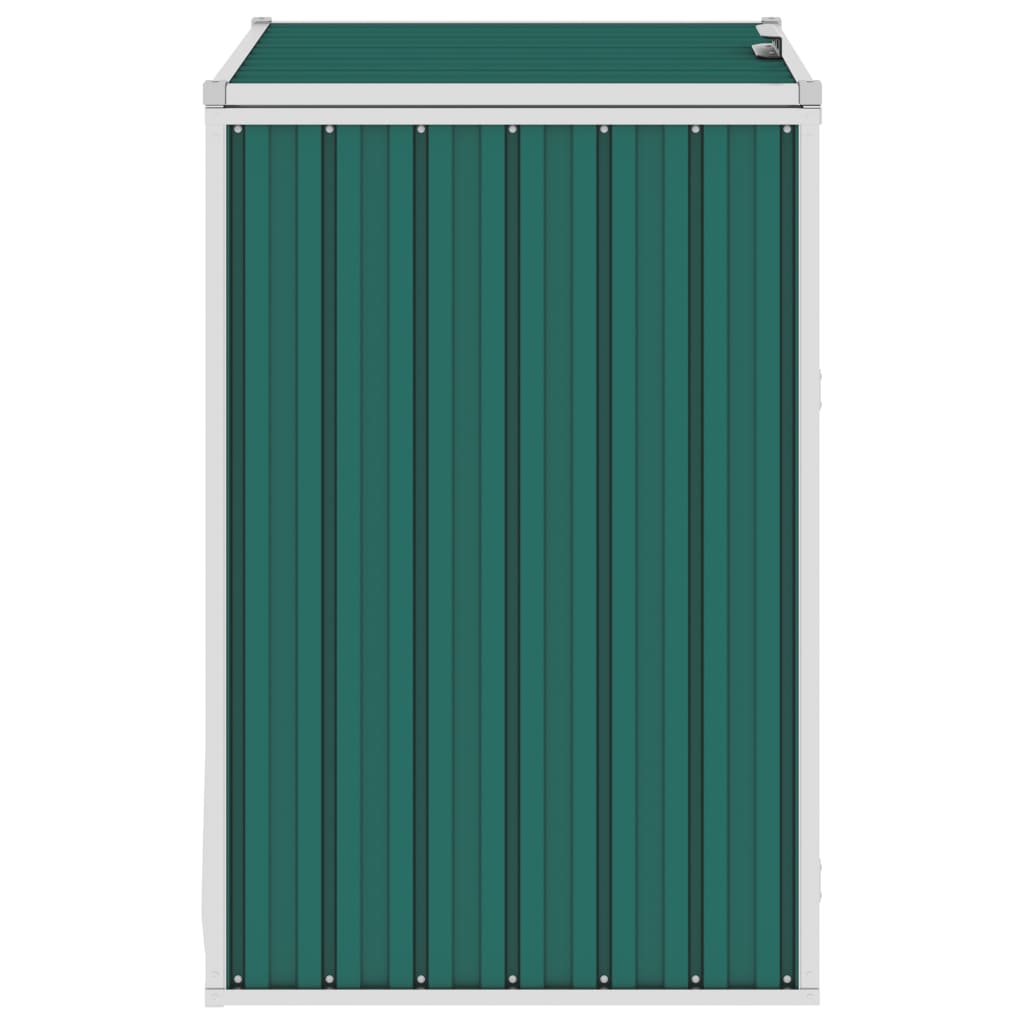 vidaXL Mülltonnenbox Grün 72×81×121 cm Stahl