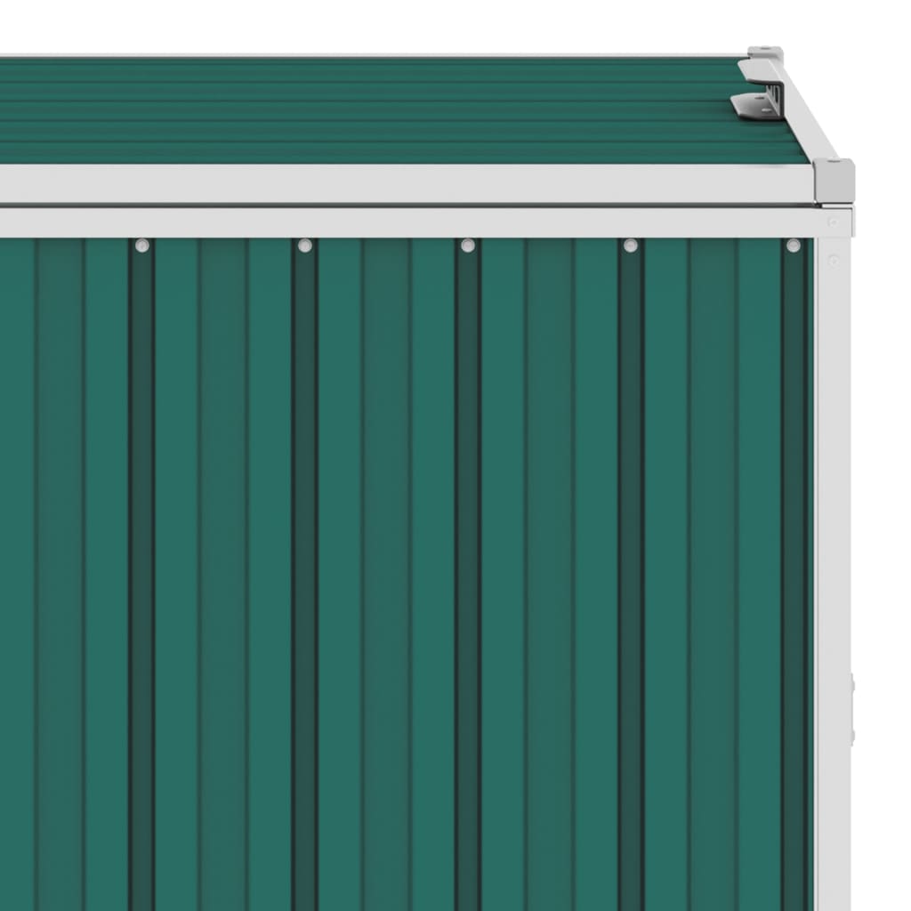 vidaXL Mülltonnenbox Grün 72×81×121 cm Stahl