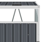vidaXL Mülltonnenbox für 3 Mülltonnen Grau 213×81×121 cm Stahl