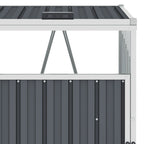 vidaXL Mülltonnenbox für 4 Mülltonnen Grau 286×81×121 cm Stahl