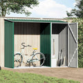 vidaXL Garten Brennholzlager Grün 245x98x159 cm Verzinkter Stahl