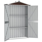 vidaXL Geräteschuppen Braun 116x45x175 cm Verzinkter Stahl