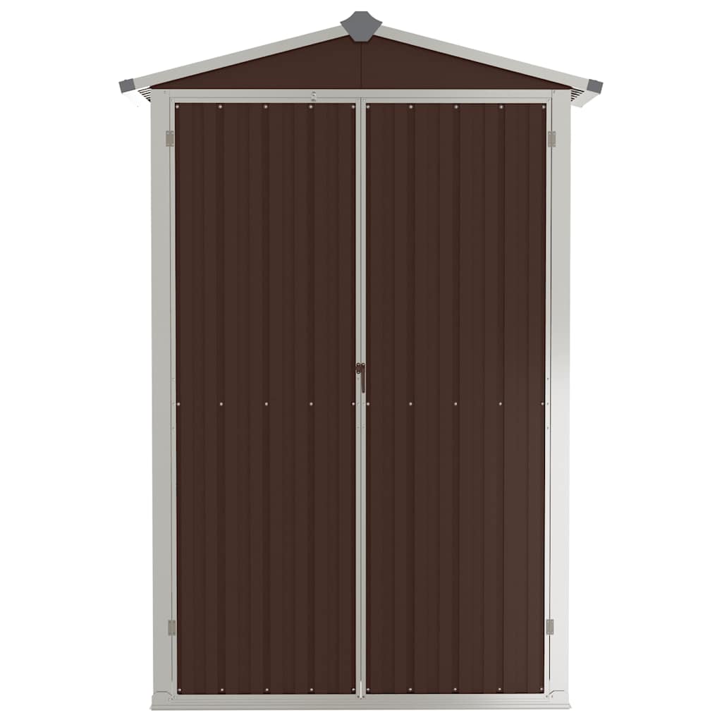 vidaXL Geräteschuppen Braun 116x45x175 cm Verzinkter Stahl
