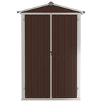 vidaXL Geräteschuppen Braun 116x45x175 cm Verzinkter Stahl