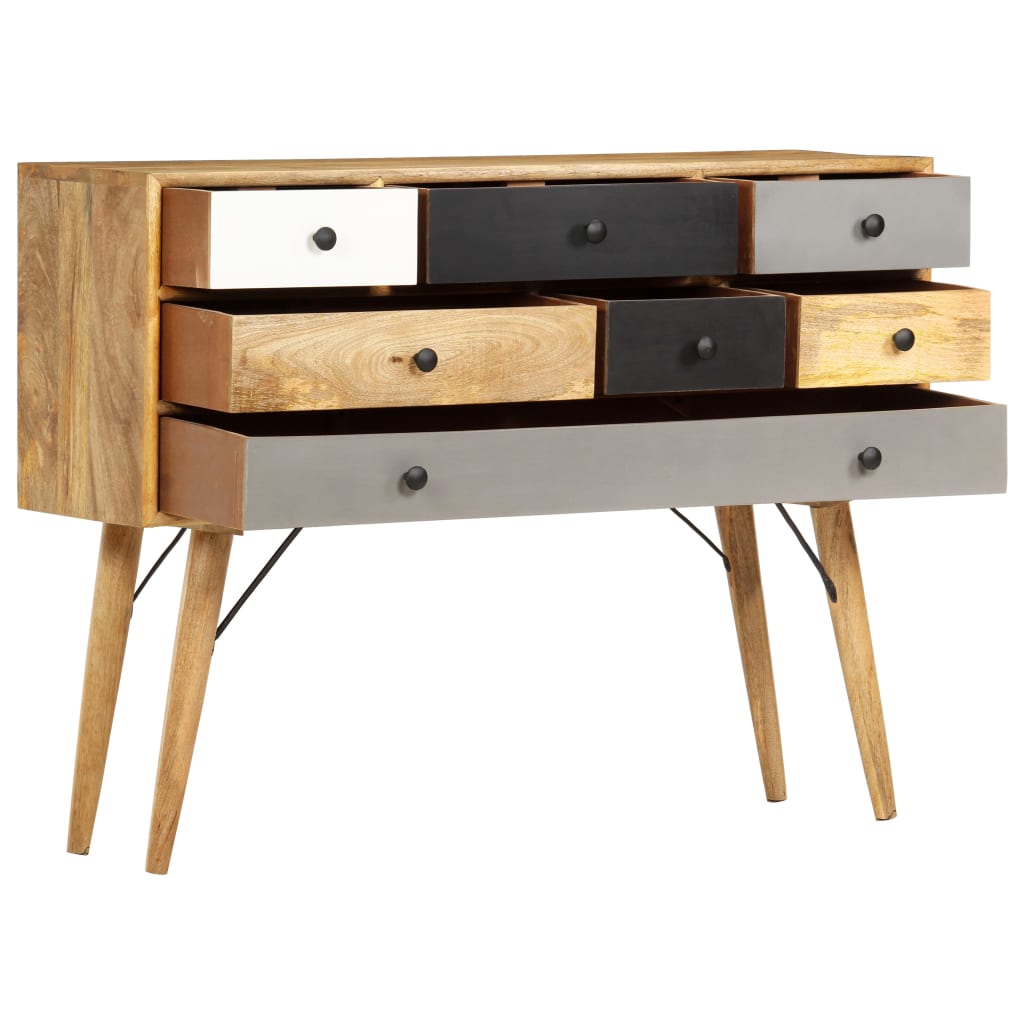 vidaXL Sideboard 110 x 30 x 82 cm Massivholz Mango