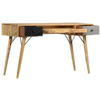 vidaXL Schreibtisch mit Schubladen Massivholz Mango