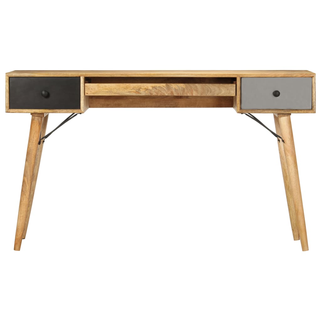 vidaXL Schreibtisch mit Schubladen Massivholz Mango