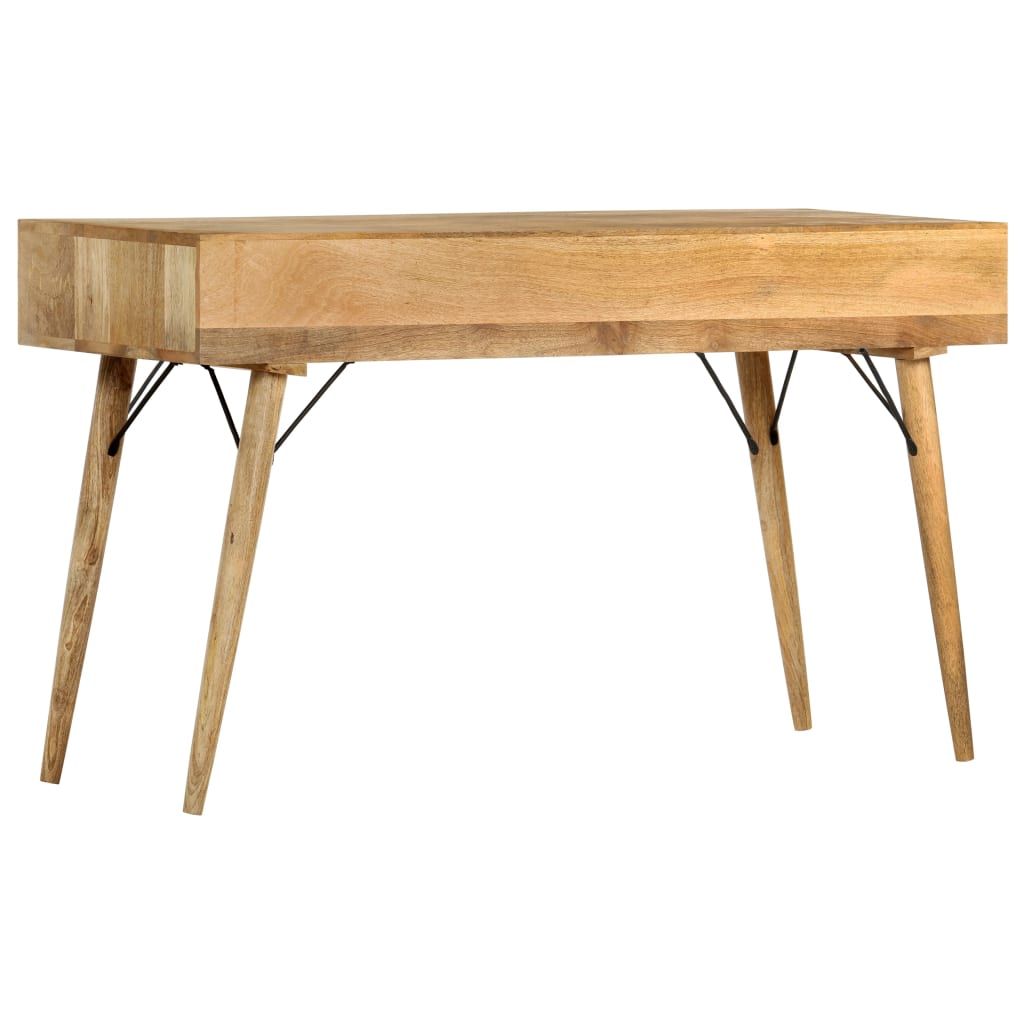 vidaXL Schreibtisch mit Schubladen Massivholz Mango