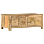 vidaXL Couchtisch mit 4 Schubladen 90 x 50 x 35 cm Massivholz Mango