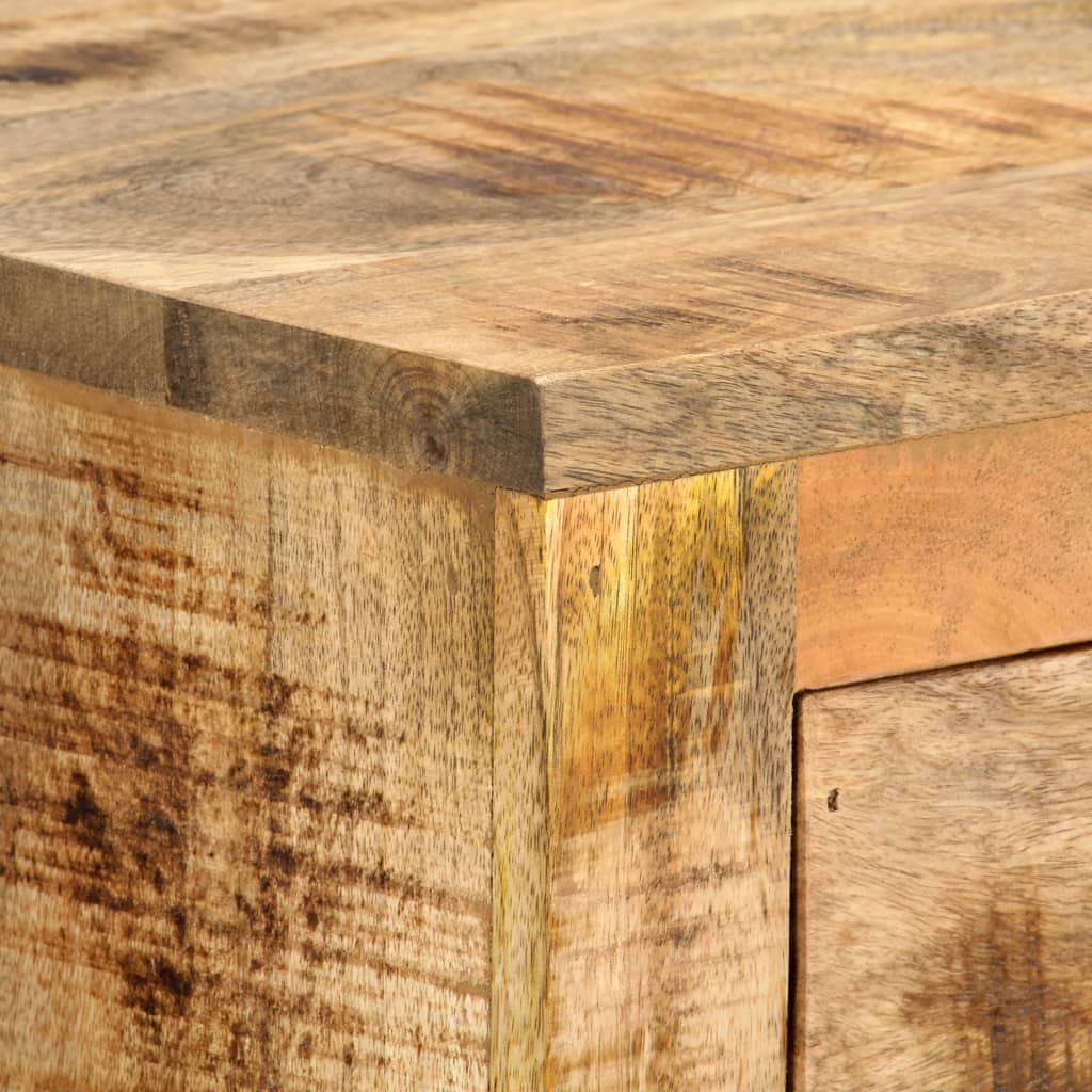 vidaXL Beistellschrank mit Rädern Massivholz Mango